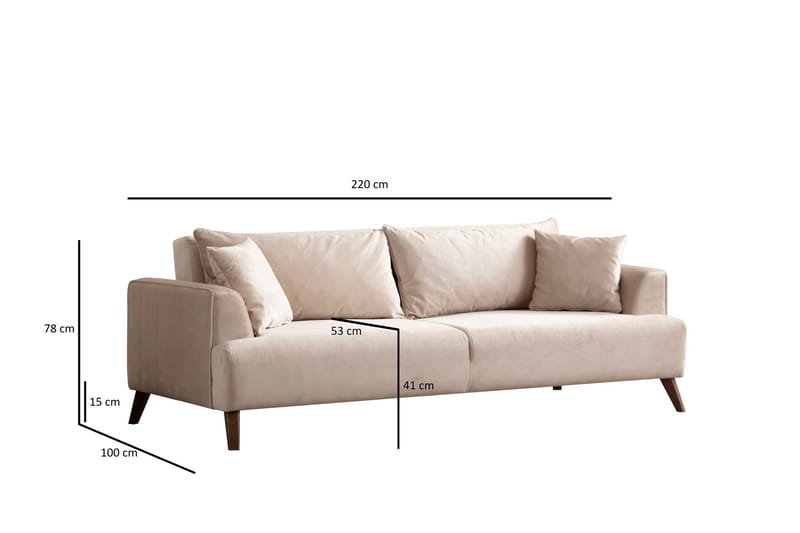 Buhara 3-personers Sofa - Ecru - Møbler - Sofaer - 3 personers sofa