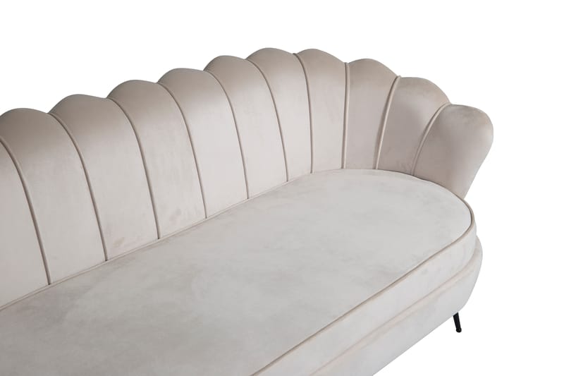 Calais 3-personers Sofa Fløjl - Beige - Møbler - Sofaer - 3 personers sofa