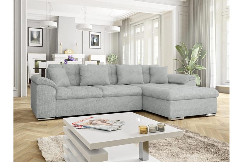 Camior Sofa med Divan 3-personers - Grå - Møbler - Sofaer - Sofa med chaiselong