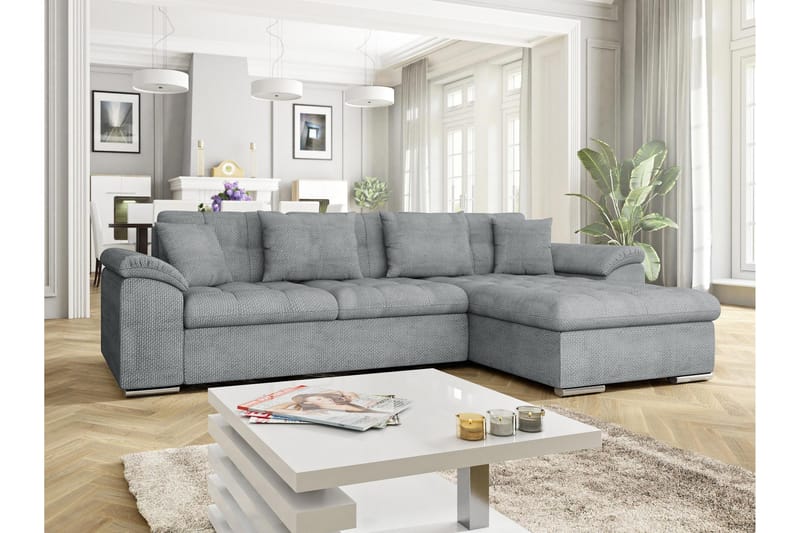 Camior Sofa med Divan 3-personers - Grå - Møbler - Sofaer - Sofa med chaiselong