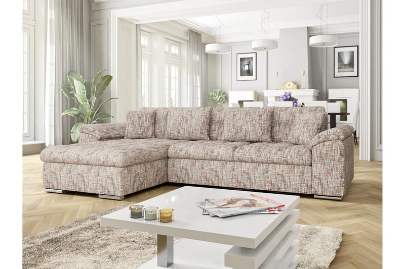 Camior Sofa med Divan 3-personers - Flerfarvet/Beige - Møbler - Sofaer - Sofa med chaiselong