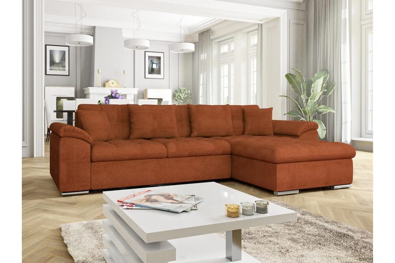 Camior Sofa med Divan 3-personers - Orange - Møbler - Sofaer - Sofa med chaiselong