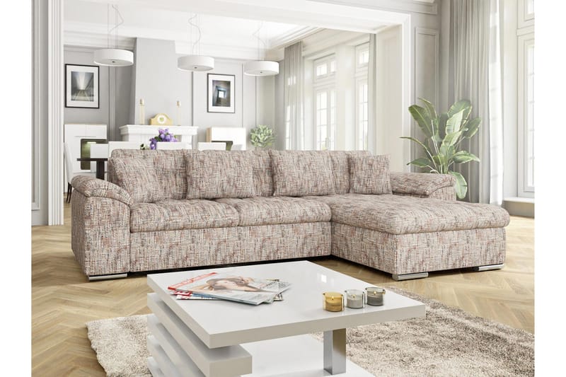 Camior Sofa med Divan 3-personers - Flerfarvet/Beige - Møbler - Sofaer - Sofa med chaiselong