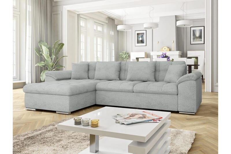 Camior Sofa med Divan 3-personers - Grå - Møbler - Sofaer - Sofa med chaiselong