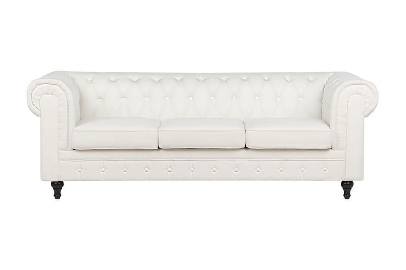 Casonya Sofa 3-personers - Hvid/Mørkt træ - Møbler - Sofaer - 3 personers sofa