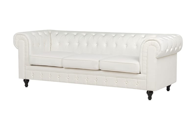 Casonya Sofa 3-personers - Hvid/Mørkt træ - Møbler - Sofaer - 3 personers sofa