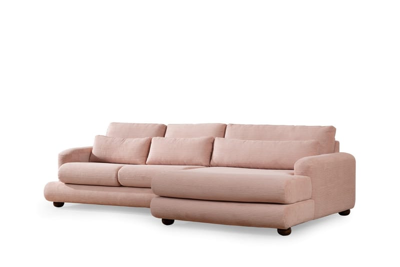 Relento Sofa med Chaiselong 3-personers - Rosa - Møbler - Sofaer - Sofa med chaiselong