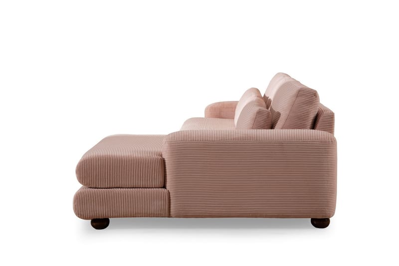 Relento Sofa med Chaiselong 3-personers - Rosa - Møbler - Sofaer - Sofa med chaiselong