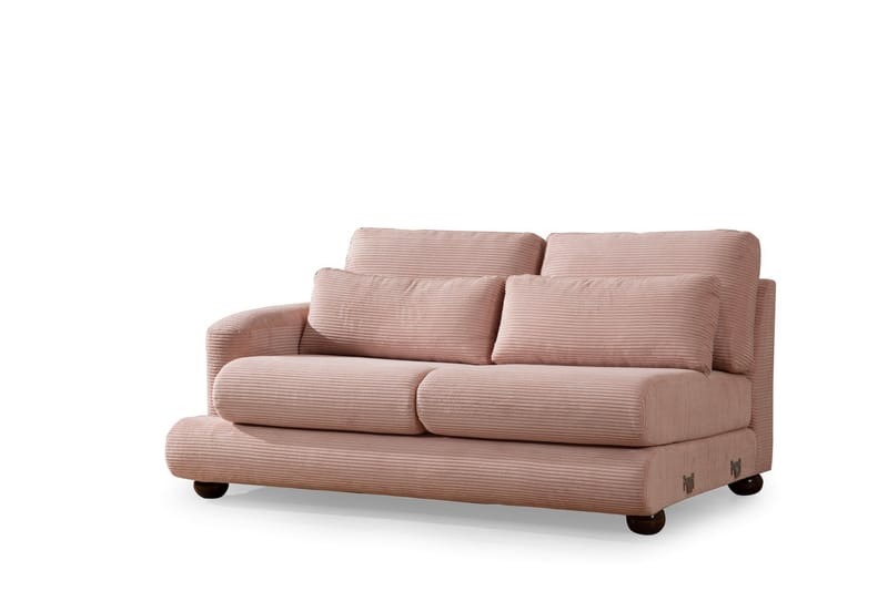 Relento Sofa med Chaiselong 3-personers - Rosa - Møbler - Sofaer - Sofa med chaiselong