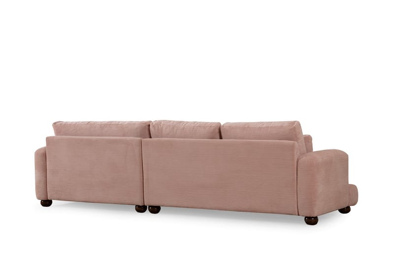 Relento Sofa med Chaiselong 3-personers - Rosa - Møbler - Sofaer - Sofa med chaiselong