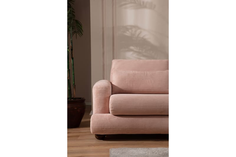 Relento Sofa med Chaiselong 3-personers - Rosa - Møbler - Sofaer - Sofa med chaiselong