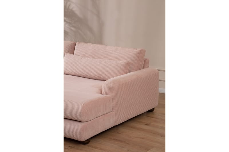 Relento Sofa med Chaiselong 3-personers - Rosa - Møbler - Sofaer - Sofa med chaiselong