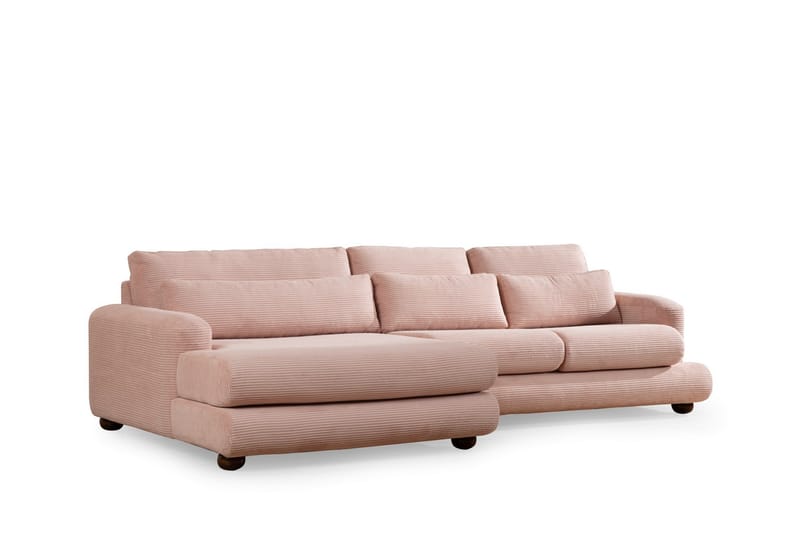 Relento Sofa med Chaiselong 3-personers - Rosa - Møbler - Sofaer - Sofa med chaiselong