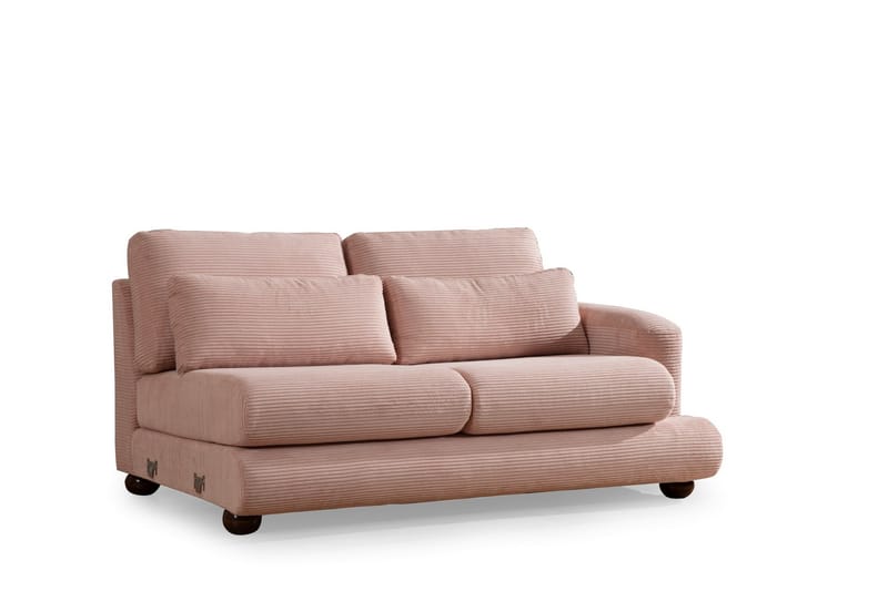 Relento Sofa med Chaiselong 3-personers - Rosa - Møbler - Sofaer - Sofa med chaiselong