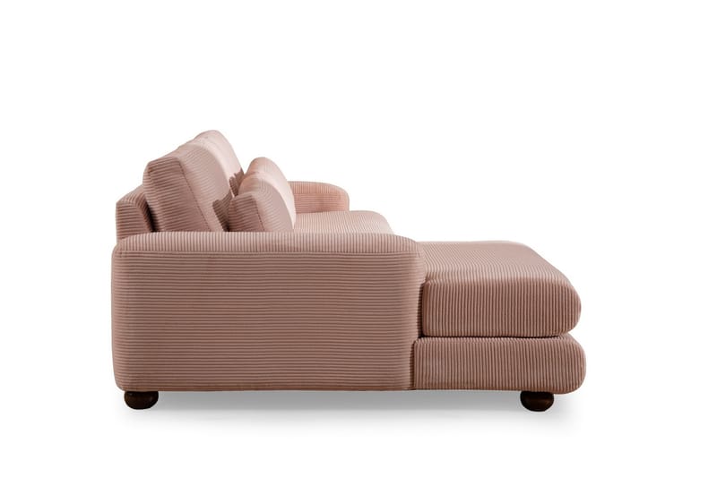 Relento Sofa med Chaiselong 3-personers - Rosa - Møbler - Sofaer - Sofa med chaiselong