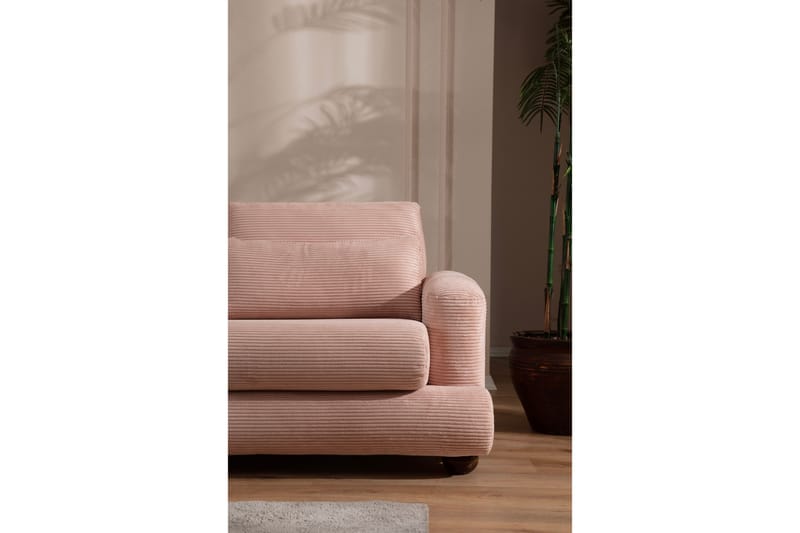 Relento Sofa med Chaiselong 3-personers - Rosa - Møbler - Sofaer - Sofa med chaiselong