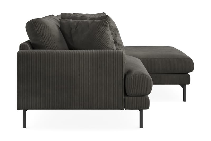 Menard 3-pers Chaiselongsofa - Mørkegrå - Møbler - Sofaer - Sofa med chaiselong - 3 personers sofa med chaiselong