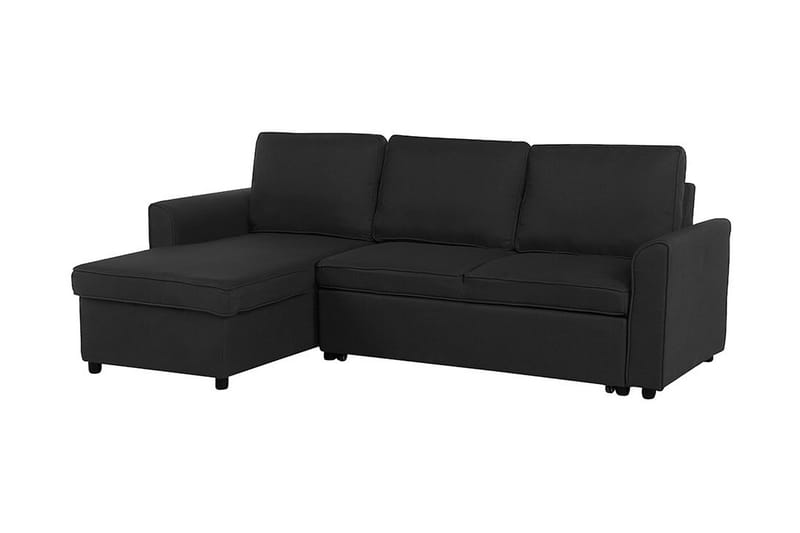 Nesna Hjørnesofa 228 cm - Sort - Møbler - Sofaer - Sofa med chaiselong - 3 personers sofa med chaiselong