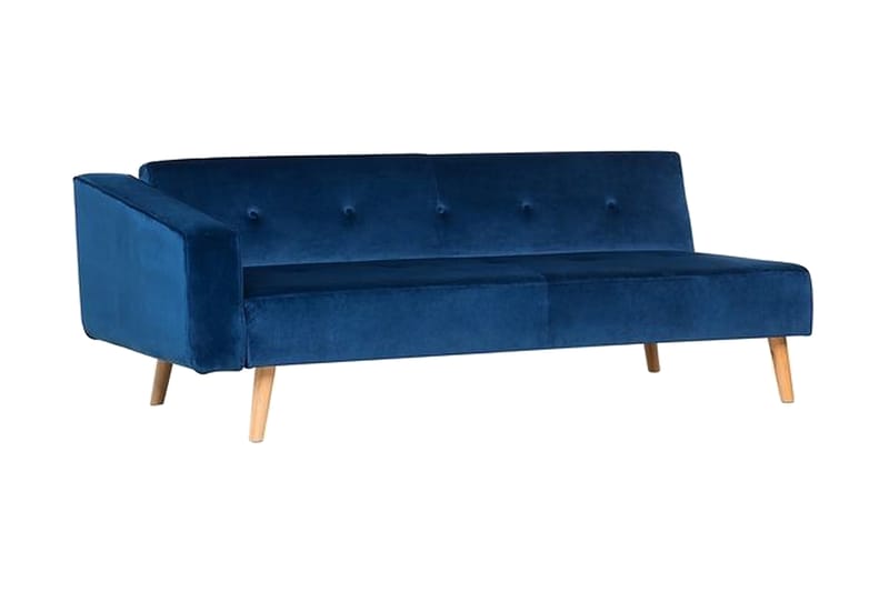 Arrika hjørnesofa venstre velour - Blå - Møbler - Sofaer - Sofa med chaiselong - 4 personers sofa med chaiselong