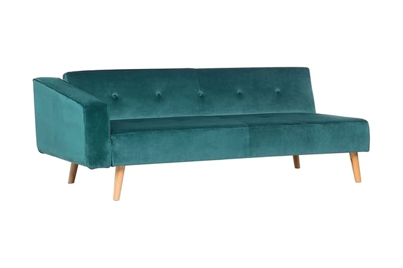 Arrika hjørnesofa venstre velour - Grøn - Møbler - Sofaer - Sofa med chaiselong - 4 personers sofa med chaiselong