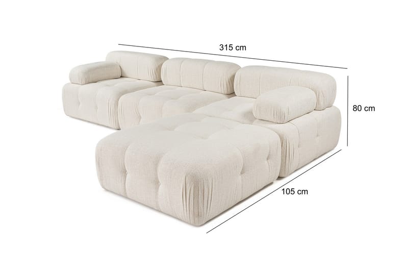 Bengul Boblet Divansofa 3-personers 315 cm bred - Møbler - Sofaer - Sofa med chaiselong - 4 personers sofa med chaiselong