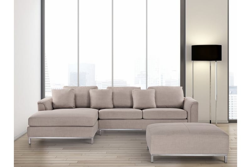 Dugard Hjørnesofa Højre - Beige - Møbler - Sofaer - Sofa med chaiselong - 4 personers sofa med chaiselong