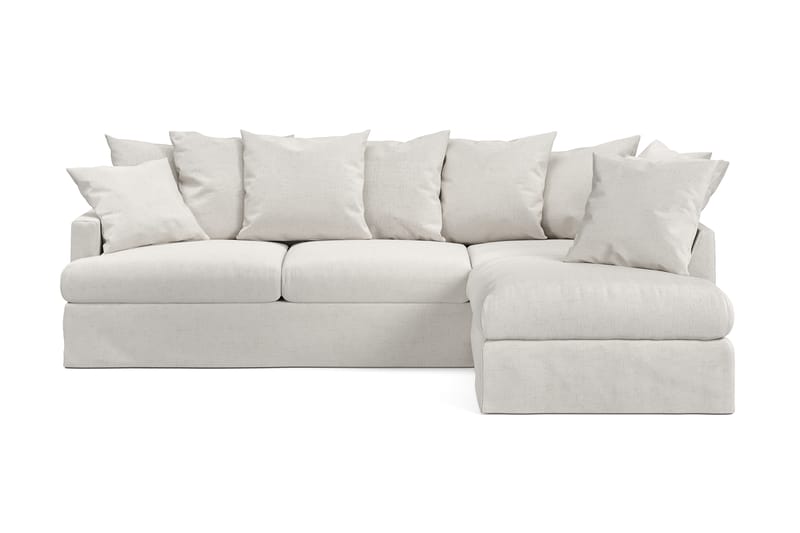 Menard 4-personers Sofa med Chaiselong Højre Vaskbart & aftageligt betræk - Beige - Møbler - Sofaer - Sofa med chaiselong - 4 personers sofa med chaiselong