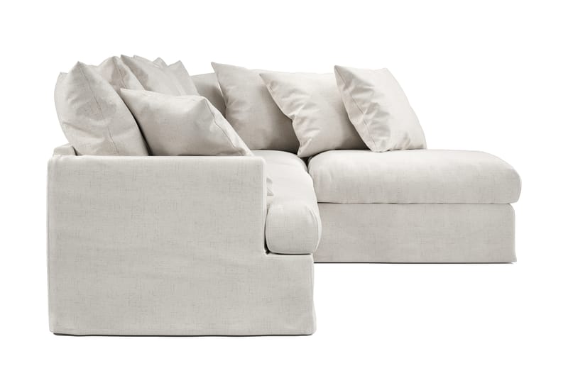 Menard 4-personers Sofa med Chaiselong Højre Vaskbart & aftageligt betræk - Beige - Møbler - Sofaer - Sofa med chaiselong - 4 personers sofa med chaiselong