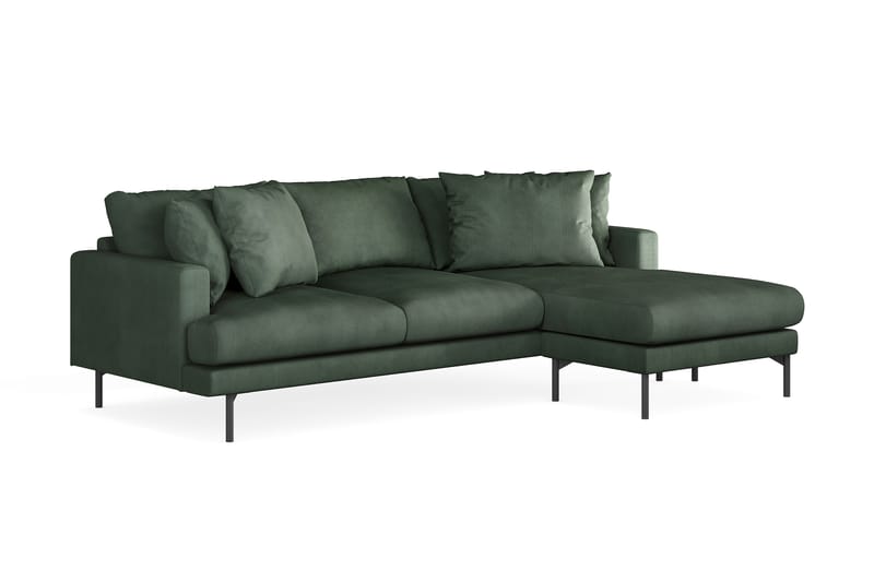 Menard 4-pers Chaiselongsofa - Grøn - Møbler - Sofaer - Sofa med chaiselong - 4 personers sofa med chaiselong