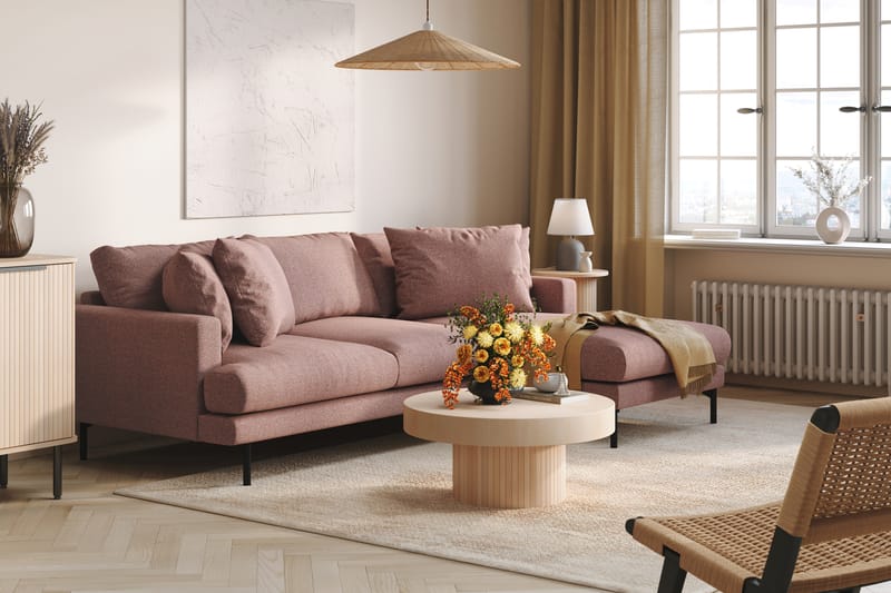 Menard 4-pers Chaiselongsofa - Lilla - Møbler - Sofaer - Sofa med chaiselong - 4 personers sofa med chaiselong