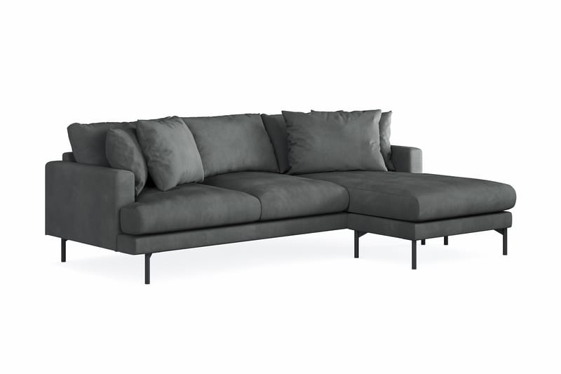 Menard 4-pers Chaiselongsofa - Grå - Møbler - Sofaer - Sofa med chaiselong - 4 personers sofa med chaiselong