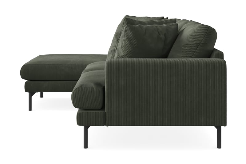 Menard 4-pers Chaiselongsofa - Mørkegrøn - Møbler - Sofaer - Sofa med chaiselong - 4 personers sofa med chaiselong