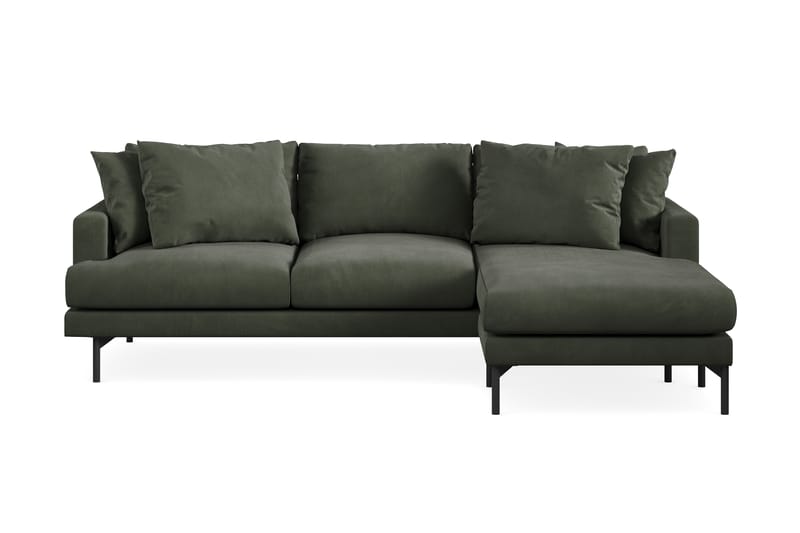 Menard 4-pers Chaiselongsofa - Mørkegrøn - Møbler - Sofaer - Sofa med chaiselong - 4 personers sofa med chaiselong