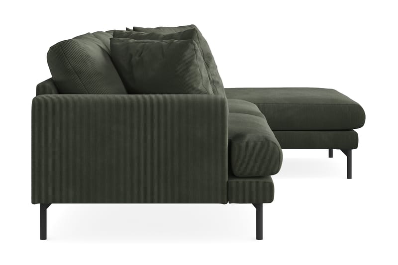 Menard 4-pers Chaiselongsofa - Mørkegrøn - Møbler - Sofaer - Sofa med chaiselong - 4 personers sofa med chaiselong