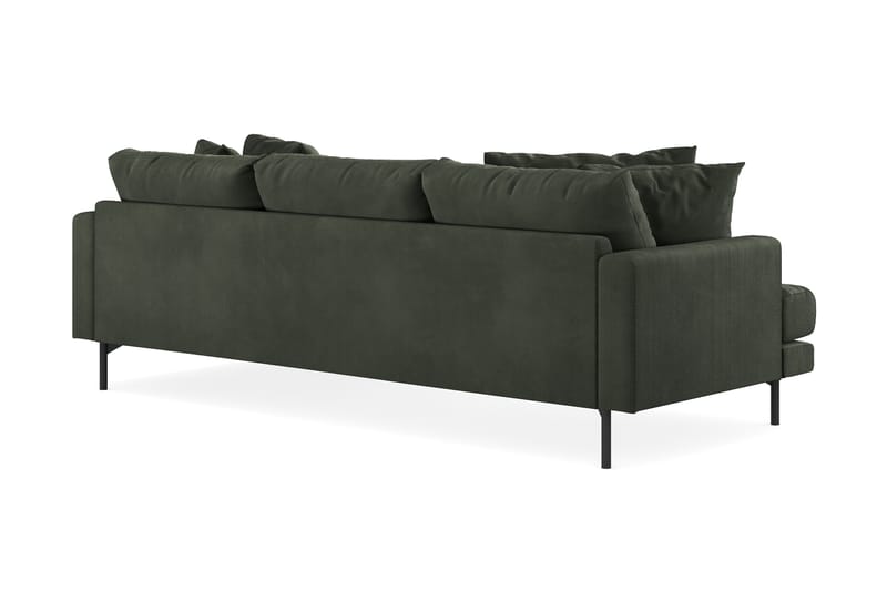 Menard 4-pers Chaiselongsofa - Mørkegrøn - Møbler - Sofaer - Sofa med chaiselong - 4 personers sofa med chaiselong