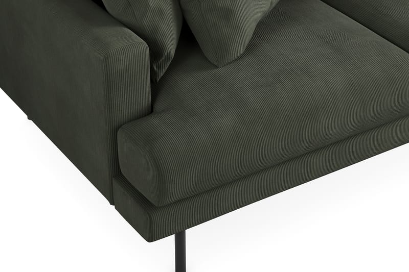 Menard 4-pers Chaiselongsofa - Mørkegrøn - Møbler - Sofaer - Sofa med chaiselong - 4 personers sofa med chaiselong