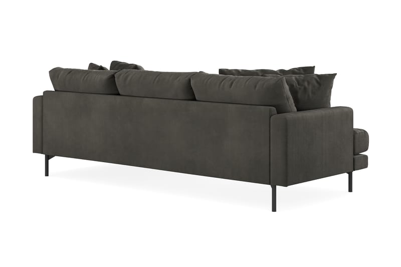 Menard 4-pers Chaiselongsofa - Mørkegrå - Møbler - Sofaer - Sofa med chaiselong - 4 personers sofa med chaiselong