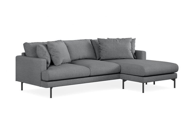 Menard 4-pers Chaiselongsofa - Mørkegrå - Møbler - Sofaer - Sofa med chaiselong - 4 personers sofa med chaiselong