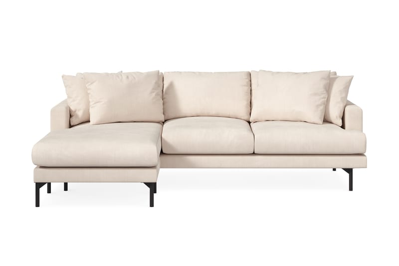 Menard Dyb 4-personers Manchester Divansofa 250 cm - Beige - Møbler - Sofaer - Sofa med chaiselong - 4 personers sofa med chaiselong