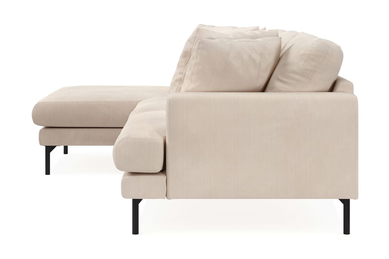 Menard Dyb 4-personers Manchester Divansofa 250 cm - Beige - Møbler - Sofaer - Sofa med chaiselong - 4 personers sofa med chaiselong