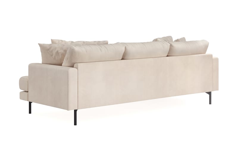 Menard Dyb 4-personers Manchester Divansofa 250 cm - Beige - Møbler - Sofaer - Sofa med chaiselong - 4 personers sofa med chaiselong