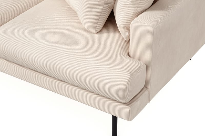 Menard Dyb 4-personers Manchester Divansofa 250 cm - Beige - Møbler - Sofaer - Sofa med chaiselong - 4 personers sofa med chaiselong