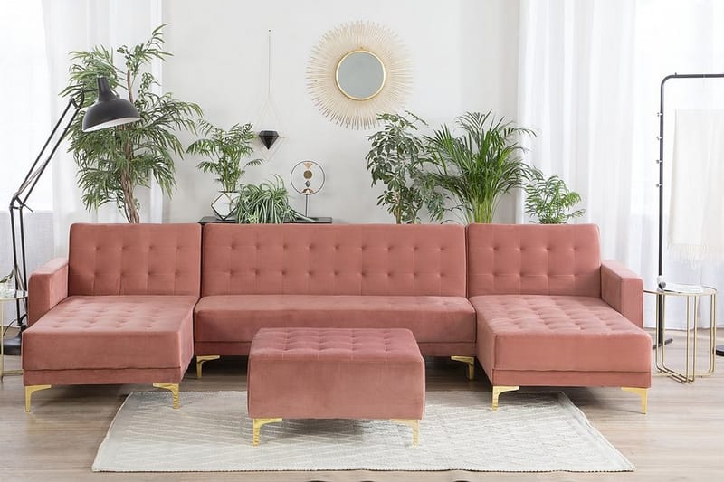 Aberdeen sovesofa 348 cm - Lyserød - Møbler - Sofaer - Sofa med chaiselong