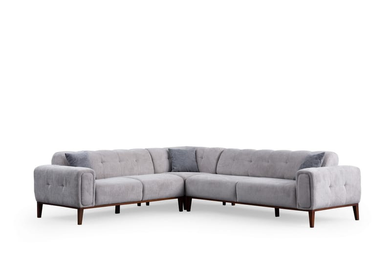 Adelphe 4-personers Sofa med Chaiselong - Lysegrå - Møbler - Sofaer - Sofa med chaiselong