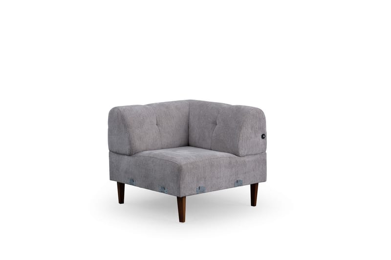 Adelphe 4-personers Sofa med Chaiselong - Lysegrå - Møbler - Sofaer - Sofa med chaiselong