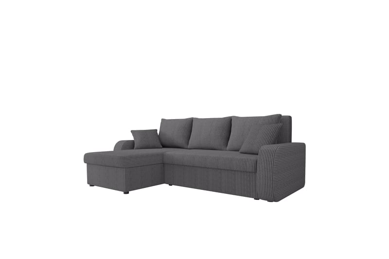 Alvared Sofa med Divan 3-seter - Mørk grå - Møbler - Sofaer - Sofa med chaiselong