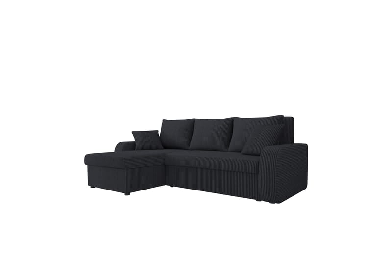 Alvared Sofa med Divan 3-seter - Sort - Møbler - Sofaer - Sofa med chaiselong