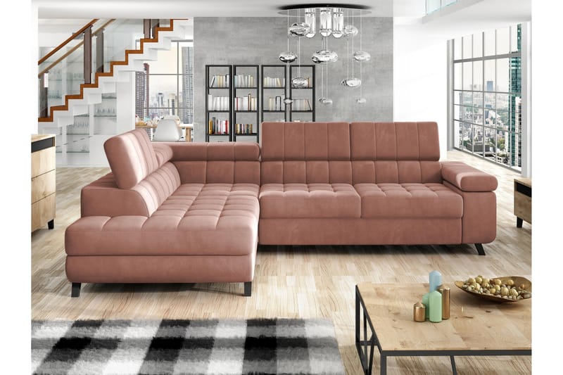 Amshyttan Sofa med Chaiselong 3-personers - Brun - Møbler - Sofaer - Sofa med chaiselong