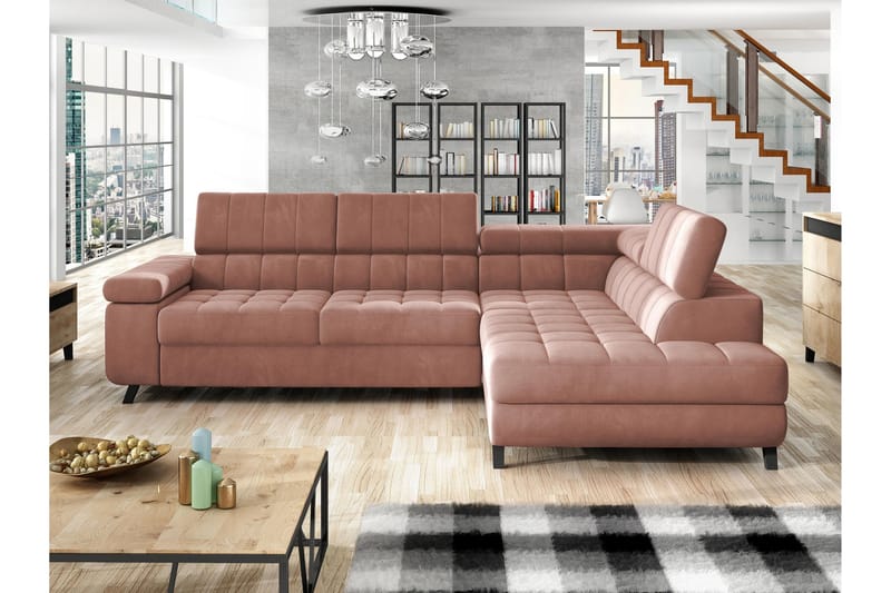 Amshyttan Sofa med Chaiselong 3-personers - Brun - Møbler - Sofaer - Sofa med chaiselong