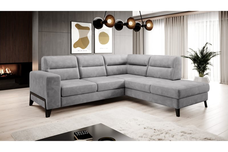 Anglika Sofa m. Chaiselong 4-Pers. - Grå - Møbler - Sofaer - Sofa med chaiselong